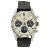 Pre-Owned Rare Vintage Heuer Carrera 2447SN 36mm Panda Dial Circa 1968 Watch