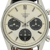 Pre-Owned Rare Vintage Heuer Carrera 2447SN 36mm Panda Dial Circa 1968 Watch