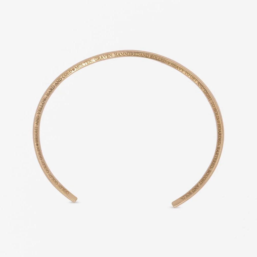886 The Royal Mint - 886 Fine Poem Cuff in 9ct Yellow Gold