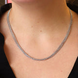 Silver 18" Multi-Strand Necklace