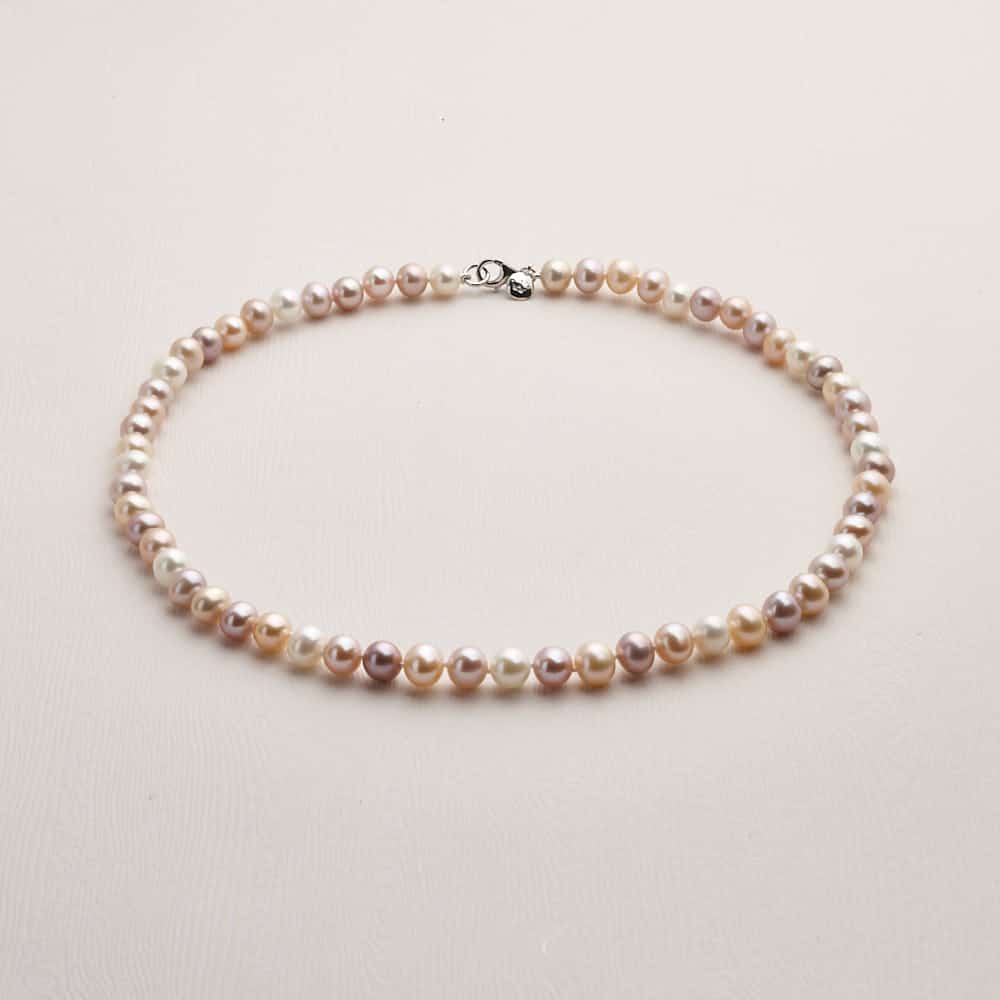 Jersey Pearl 7mm Signature Multi-natural Freshwater Pearl 18" Necklace 1705218