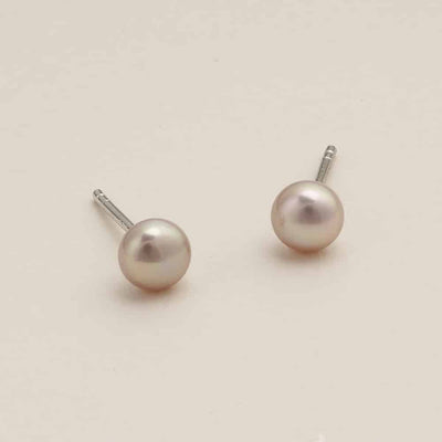Jersey Pearl 5mm Signature Pink Freshwater Pearl Stud Earrings 916257