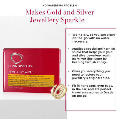 Connoisseurs Jewellery Wipes - For Gold, Platinum, Diamonds & Precious Stones