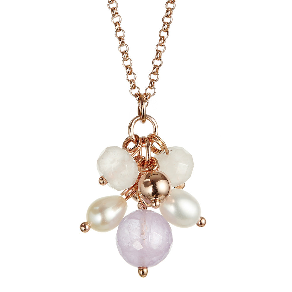 Jersey Pearl Joy Amethyst Rose Quartz Pearl Pendant 1931495