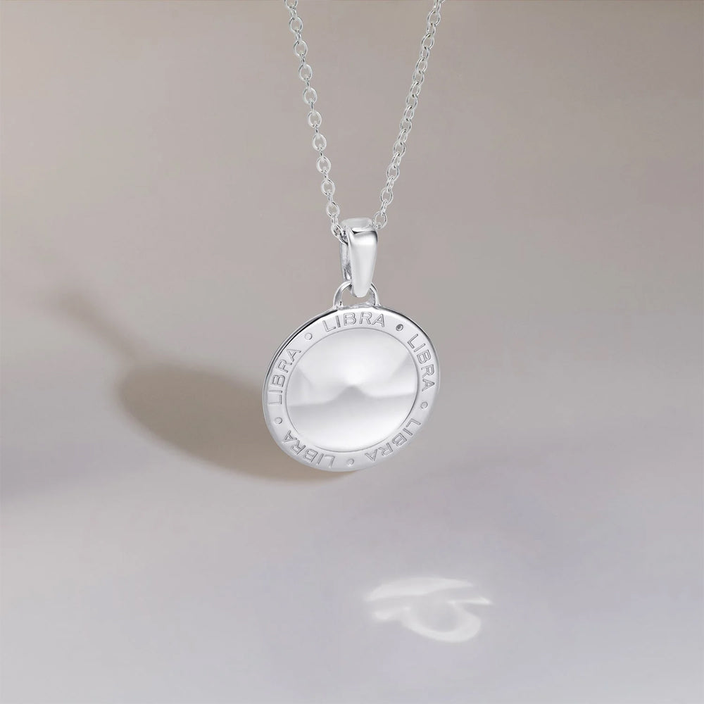 886 The Royal Mint - 886 Caustic Libra Pendant with Chain in Sterling Silver