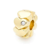 Links of London 18kt Yellow Gold Vermeil & Diamond Hearts Play Bead