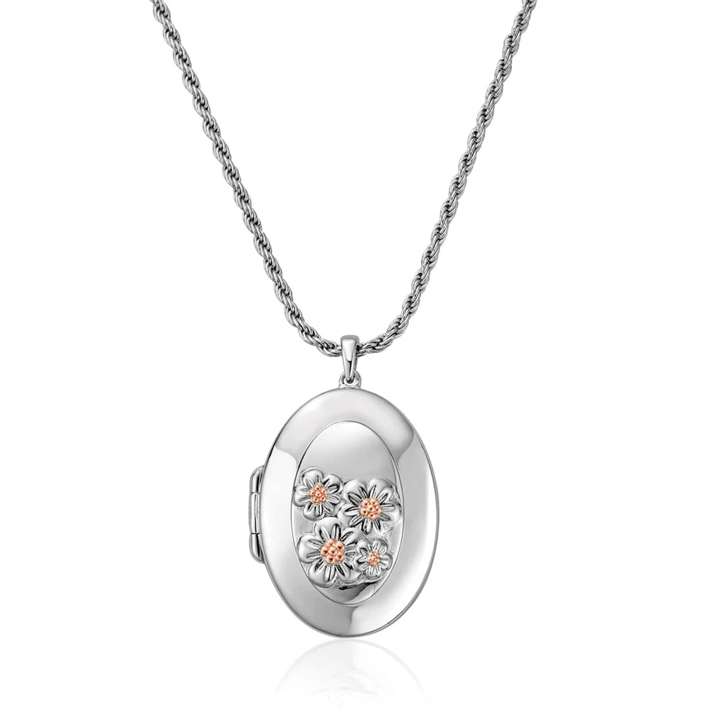 Clogau Forget Me Not Silver Locket 3SFMN0618
