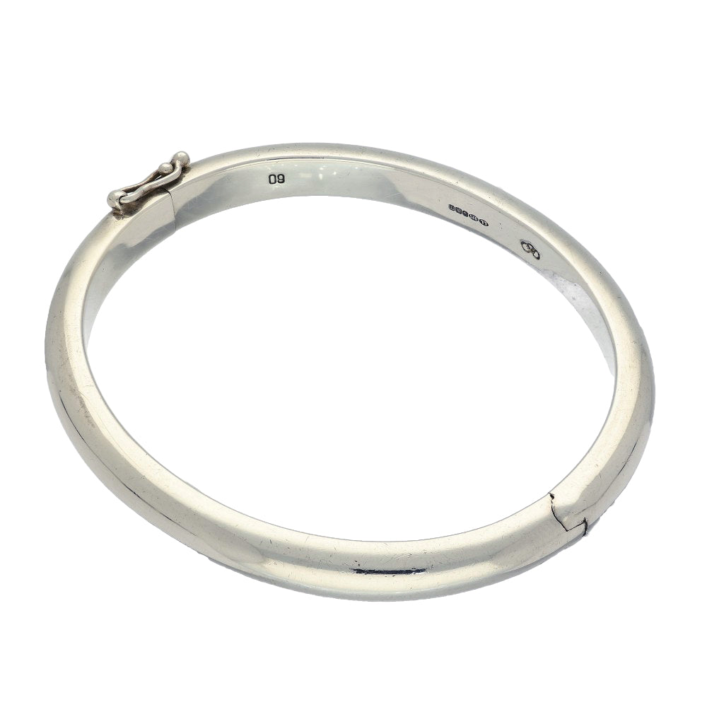 Pre-loved Links of London Silver Plain Classic Oval Bangle 5012.0172