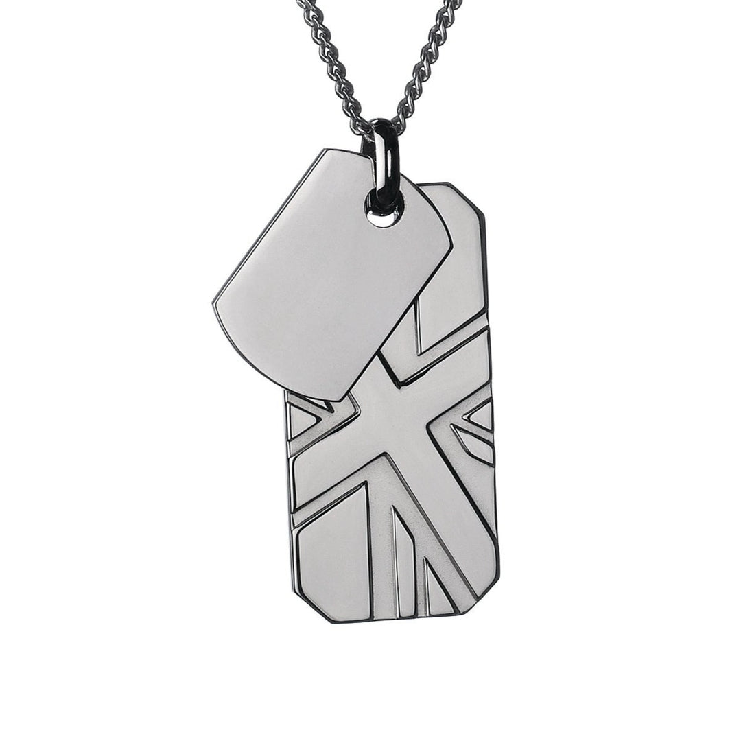 アクセサリー vintage union jack dog tag necklace top Pre-Owned Sterling Silver Union Jack Dog Tag QZJ60S2OVB001