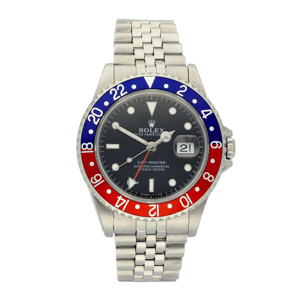 Pre-owned Rolex GMT Master II "Pepsi" 40mm 16700 1991 Watch
