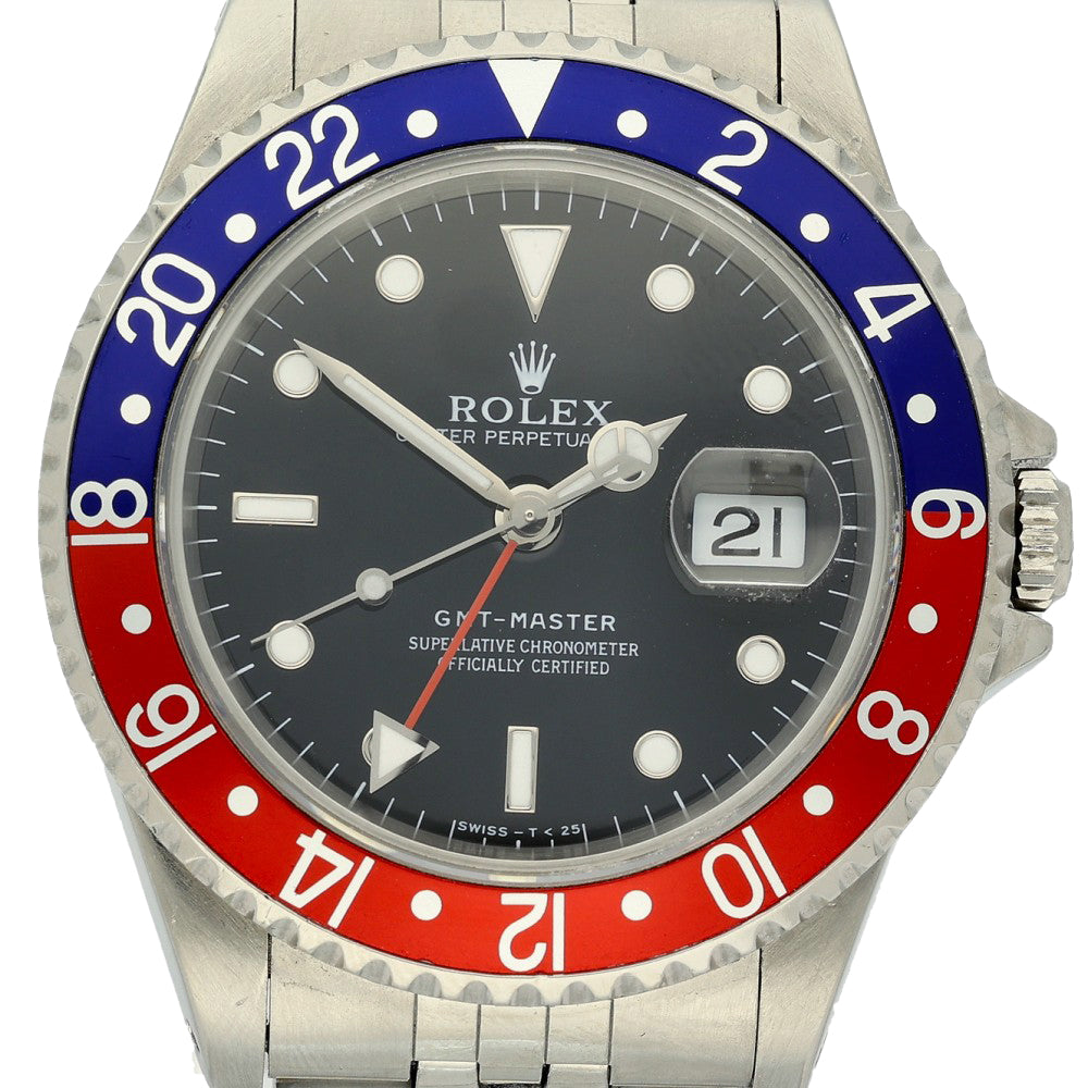 Pre-owned Rolex GMT Master II "Pepsi" 40mm 16700 1991 Watch
