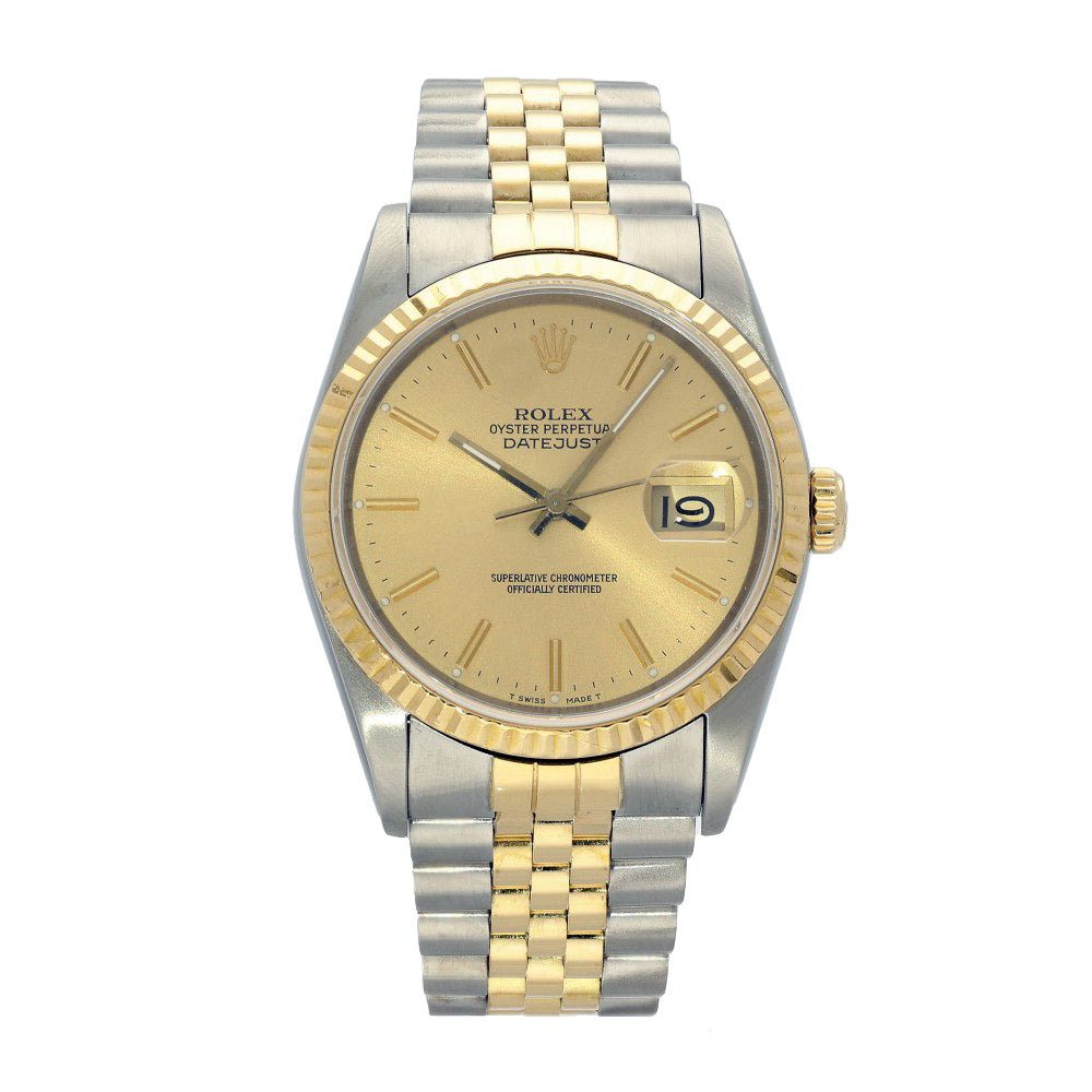 Pre-owned Rolex Date-Just 16233 1989 Watch