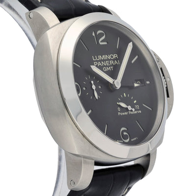 Pre-owned Panerai Luminor GMT PAM00321 44mm Black Dial Watch