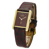 Pre-owned Cartier Must de Cartier Tank Ref.6 Burgundy Watch