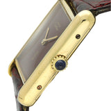 Pre-owned Cartier Must de Cartier Tank Ref.6 Burgundy Watch