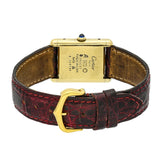 Pre-owned Cartier Must de Cartier Tank Ref.6 Burgundy Watch
