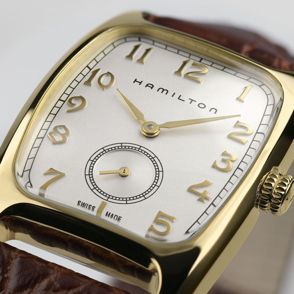 Hamilton quartz watch gold best sale