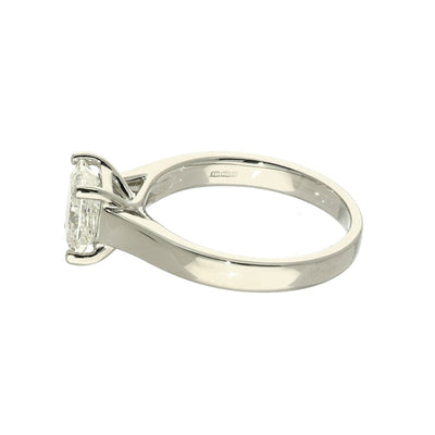 Platinum Laboratory-Grown Diamond Solitaire Ring - 1.59ct Princess Cut