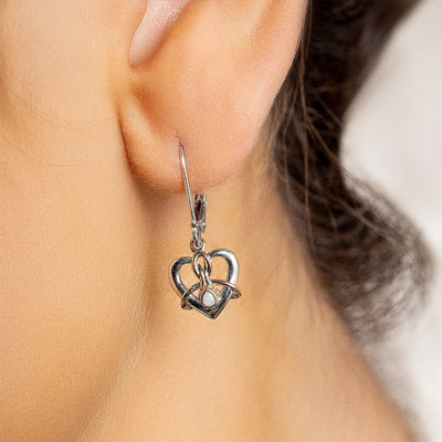 Clogau Dwynwen Silver and Opal Drop Earrings 3SDWE
