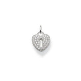 Thomas Sabo Silver Zirconia Heart Padlock Pendant PE454-051-14