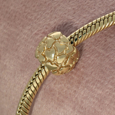 Pre-loved Pandora 14ct Yellow Gold Heart Pattern Charm