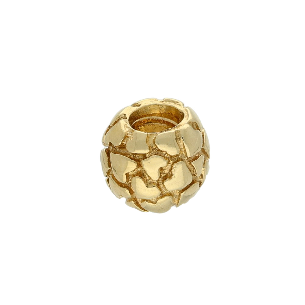 Pre-loved Pandora 14ct Yellow Gold Heart Pattern Charm