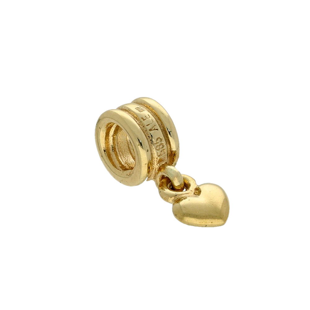 Pre-loved Pandora 14ct Yellow Gold Dangle Heart Charm