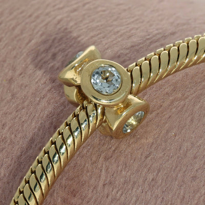 Pre-loved Pandora 14ct Yellow Gold & Blue Gemstone Charm