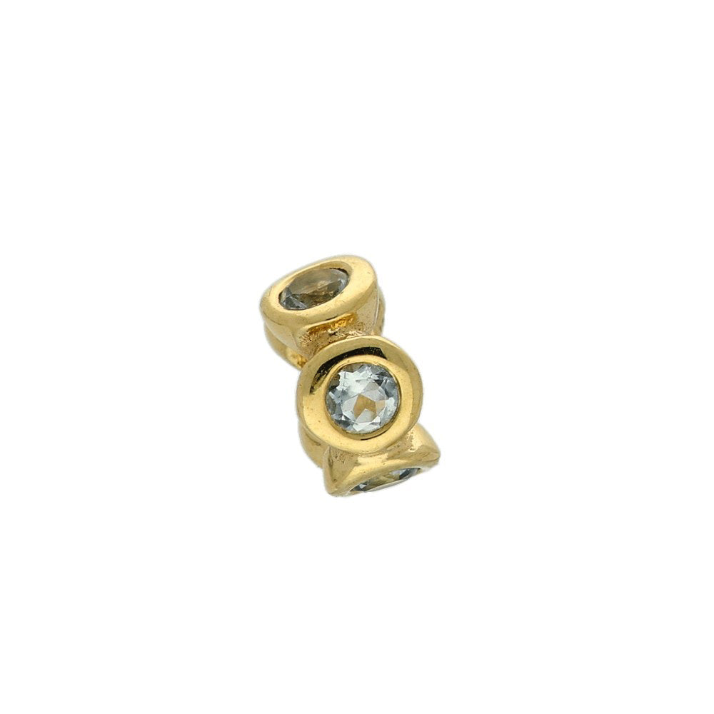 Pre-loved Pandora 14ct Yellow Gold & Blue Gemstone Charm
