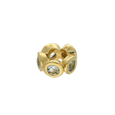 Pre-loved Pandora 14ct Yellow Gold & Blue Gemstone Charm