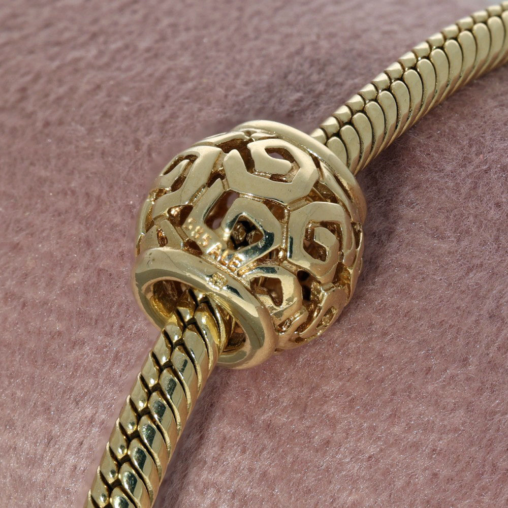 Pre-loved Pandora Solid 585 14K Yellow Gold Pandora Abstract Charm