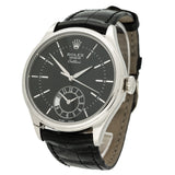 Pre-owned Rolex Cellini Dual Time Ref. 50529 in 18ct white gold circa mid-2010s