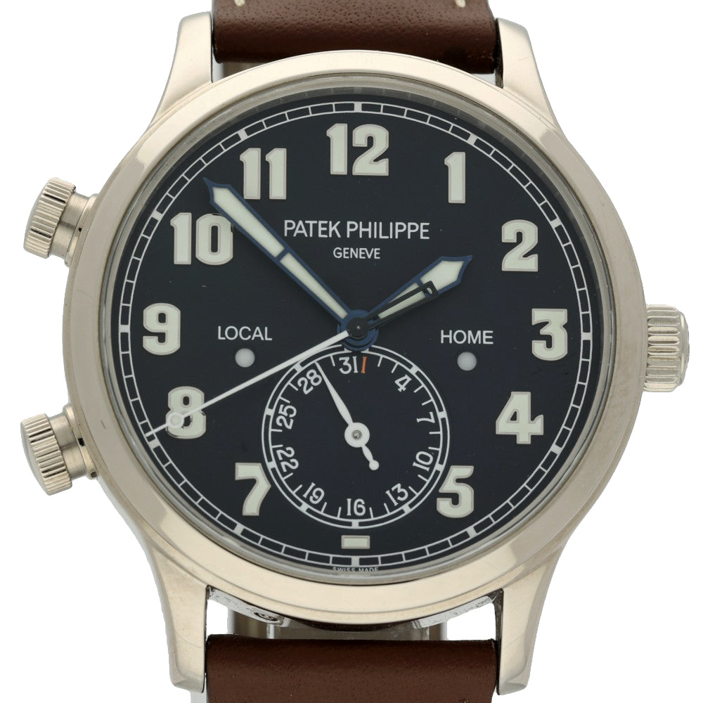 Pre-owned Patek Philippe Travel Time 5524G-001 2016 Watch