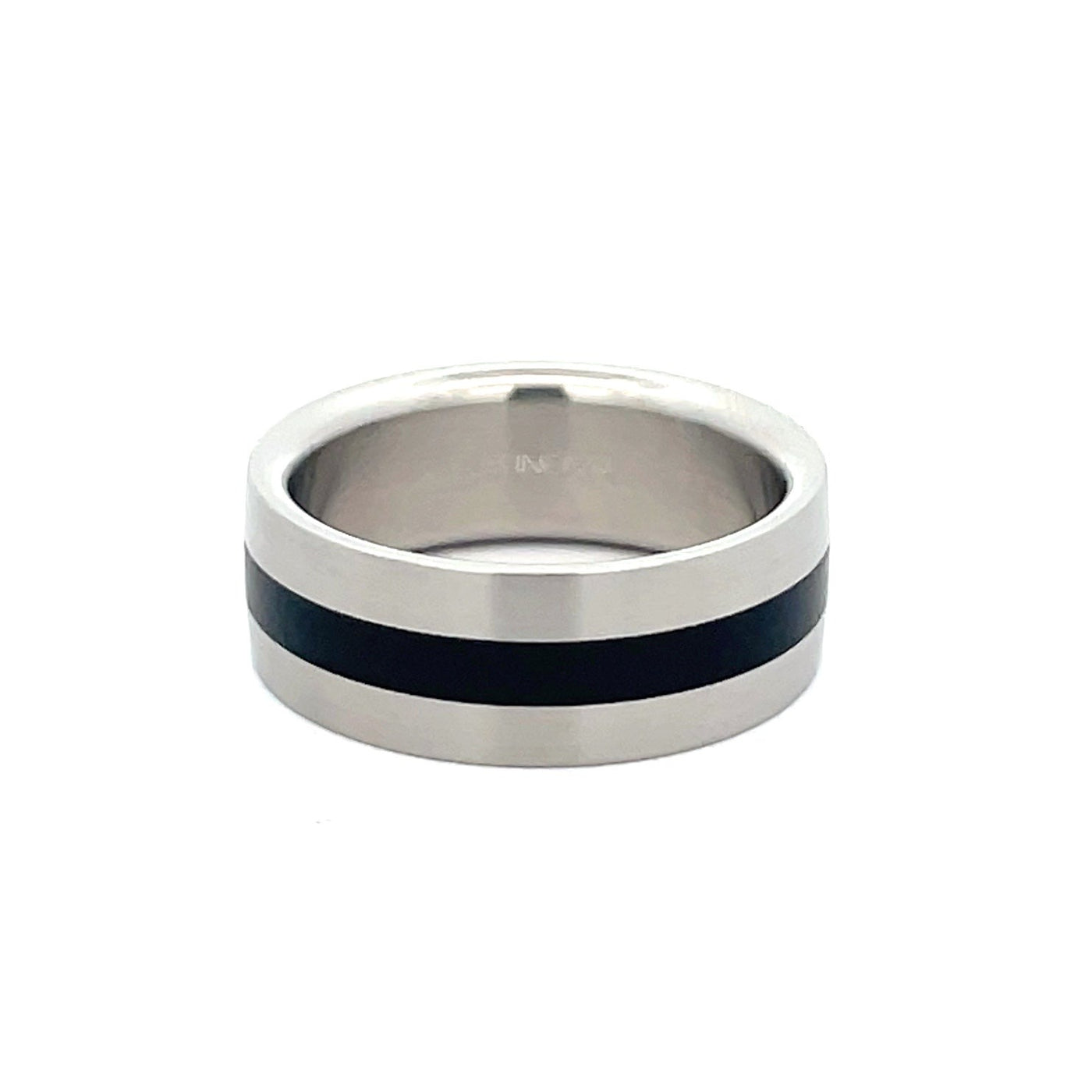 9K White Gold and Black Spectrum Offset Line Ring – Simon Curwood Jewellers