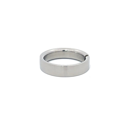 6mm Stainless Steel Tension Set Double Diamond Ring Size W
