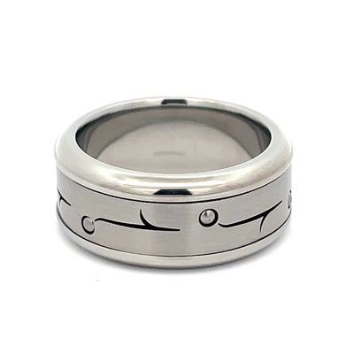 10mm Stainless Steel Spinner Ring - Size Q 1/2