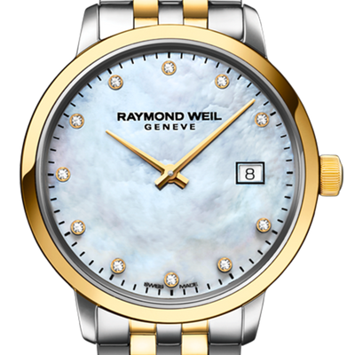 Raymond Weil Toccata Ladies Quartz Two-tone Gold 11 Diamond Watch, 29mm 5985-STP-97081