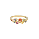 18ct Yellow Gold .55pts Rainbow Sapphire Bubble Ring