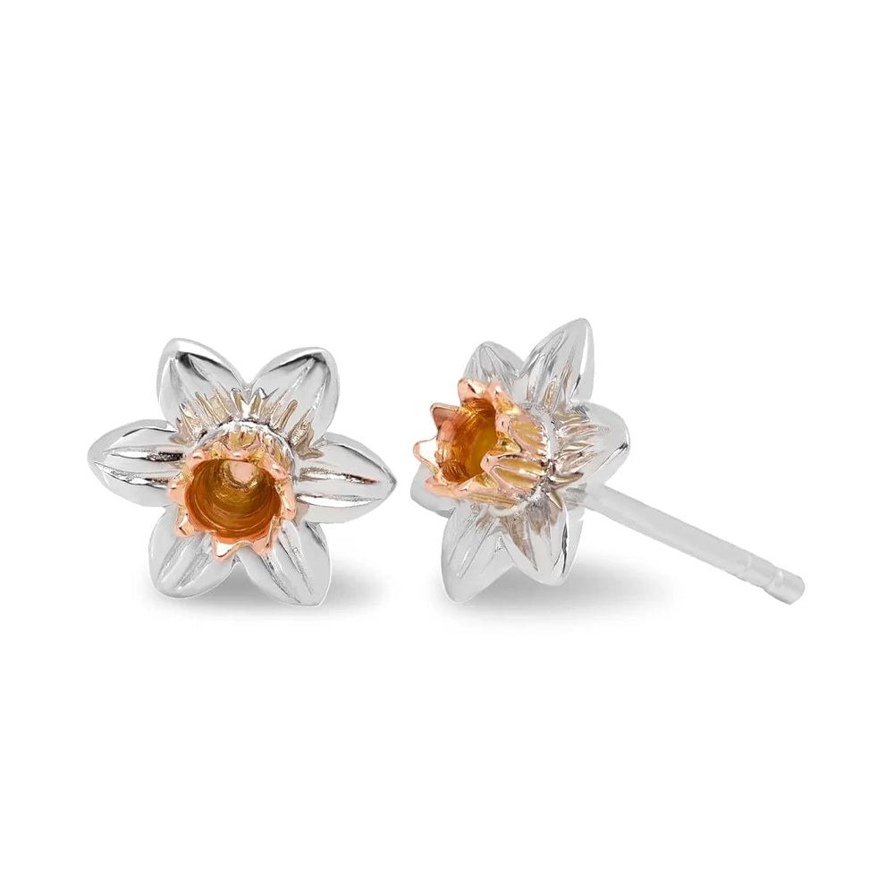 Clogau Nature's Wonder Sterling Silver Daffodil Stud Earrings - SDSE