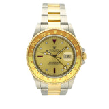 Pre‑Owned Rolex GMT-Master II "RootBeer" Ruby Serti Dial 16713 2000 Watch
