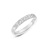 Silver 2.5mm Floral Design Band