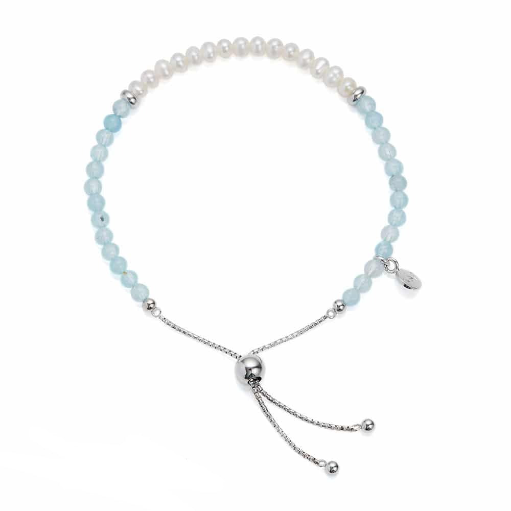 Jersey Pearl Sky Bar Aquamarine Pearl Bracelet 1877939