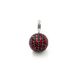 Thomas Sabo Silver Red Zirconia Pavé Ball Pendant T0254-012-10