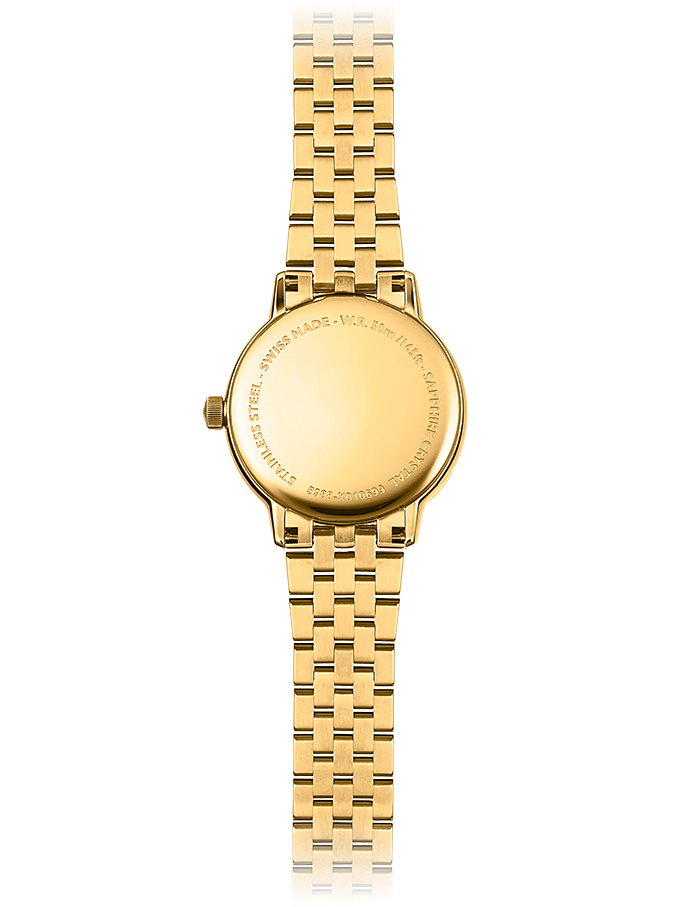 Raymond Weil Toccata Ladies Classic Gold Diamond Steel Watch, 29mm 5985-P-97081