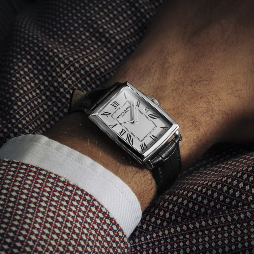 Raymond Weil Toccata Mens Rectangular Steel Strap Watch 5425-STC