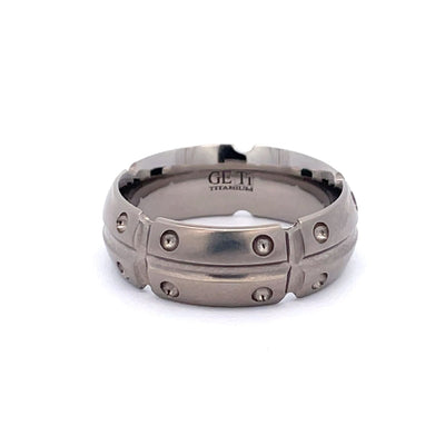 8mm Titanium Gent's Ring Size T