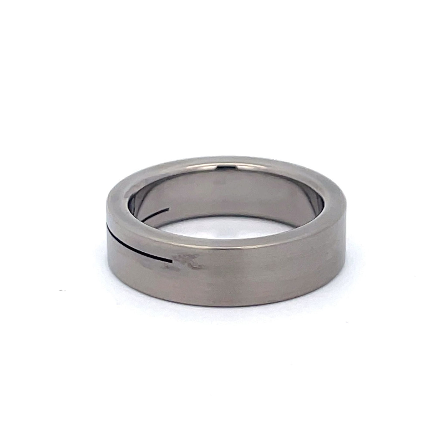 6mm Titanium Ring with Incised Line Size O