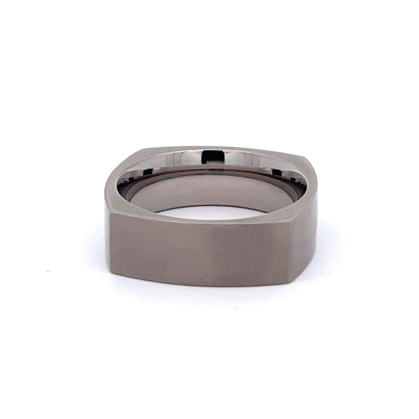 7mm Titanium Gent's Angled Ring Size R