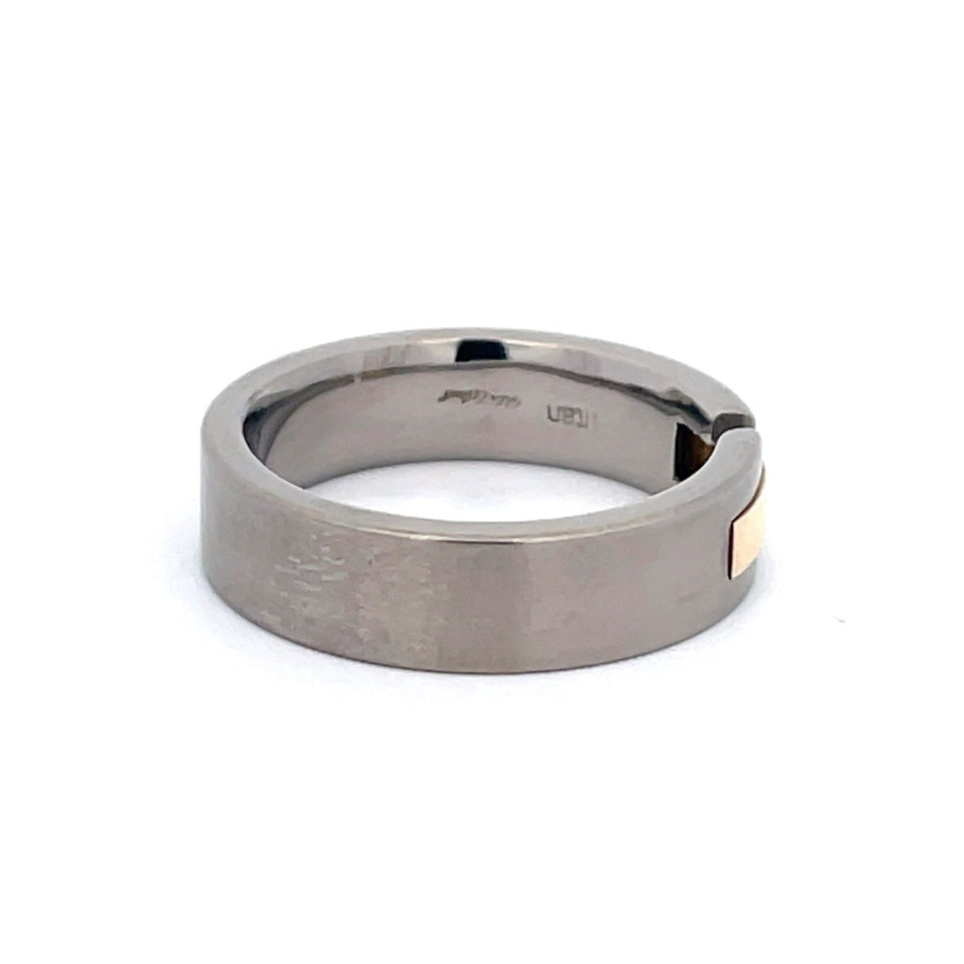 Titanium & Yellow Gold Ring Size S