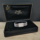 Pre-Owned Piaget 9863 D 1 18ct White Gold Diamond Bracelet Watch